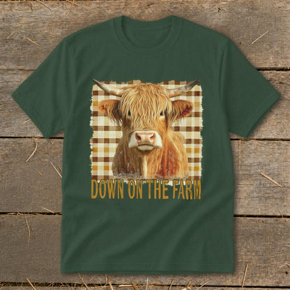 On the Farm Highland Cow Youth Tee
