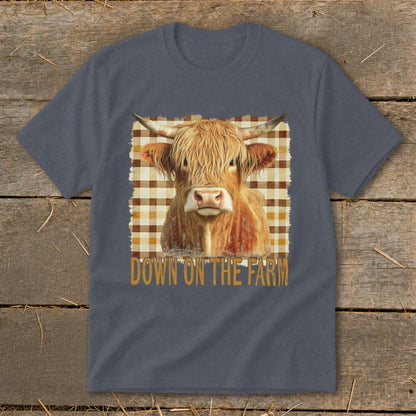 On the Farm Highland Cow Youth Tee