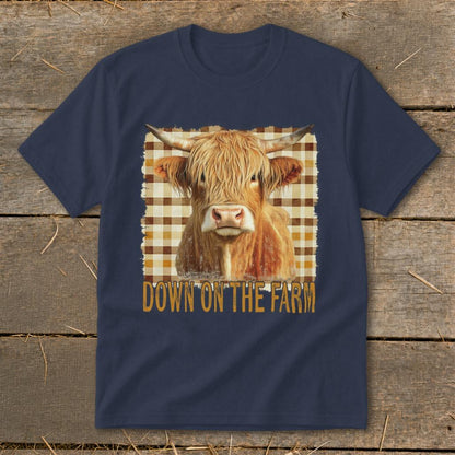 On the Farm Highland Cow Youth Tee