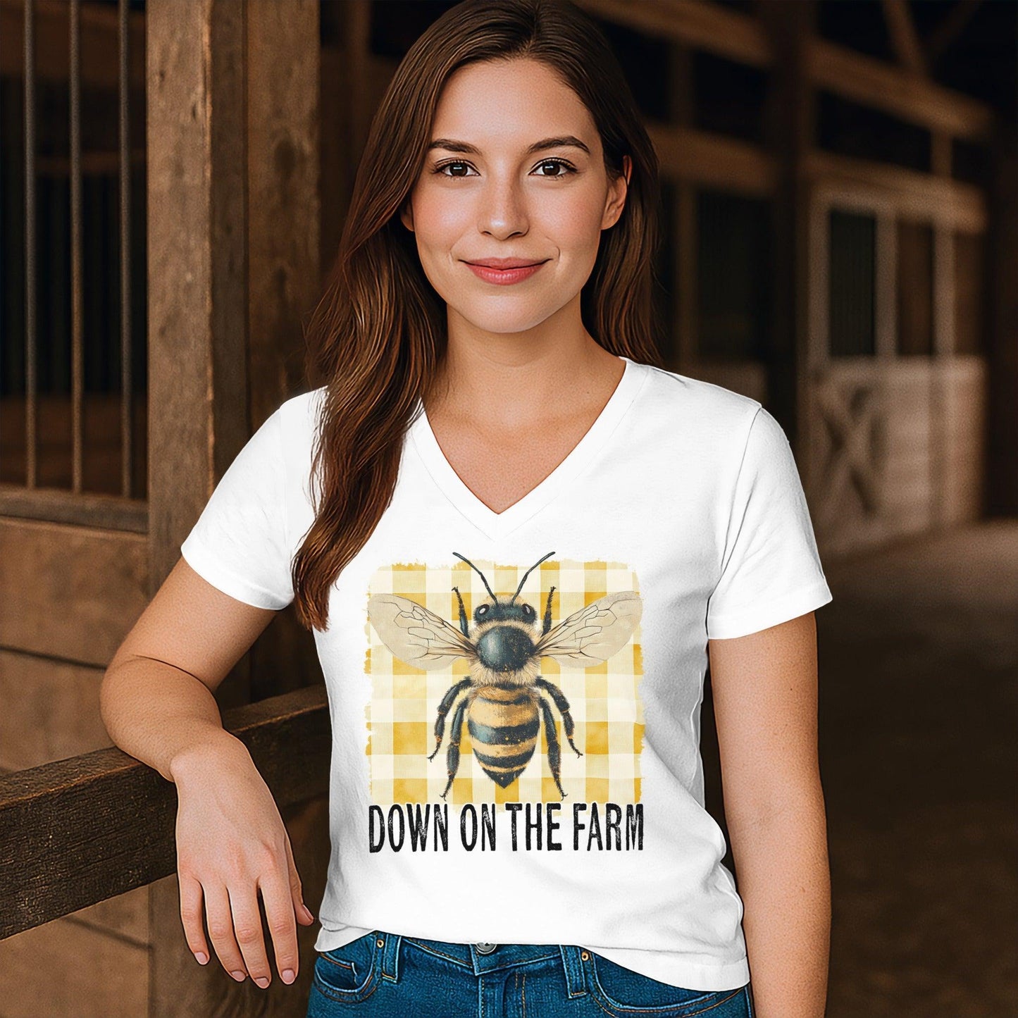 On the Farm Honeybee V-neck