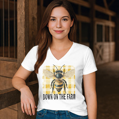 On the Farm Honeybee V-neck