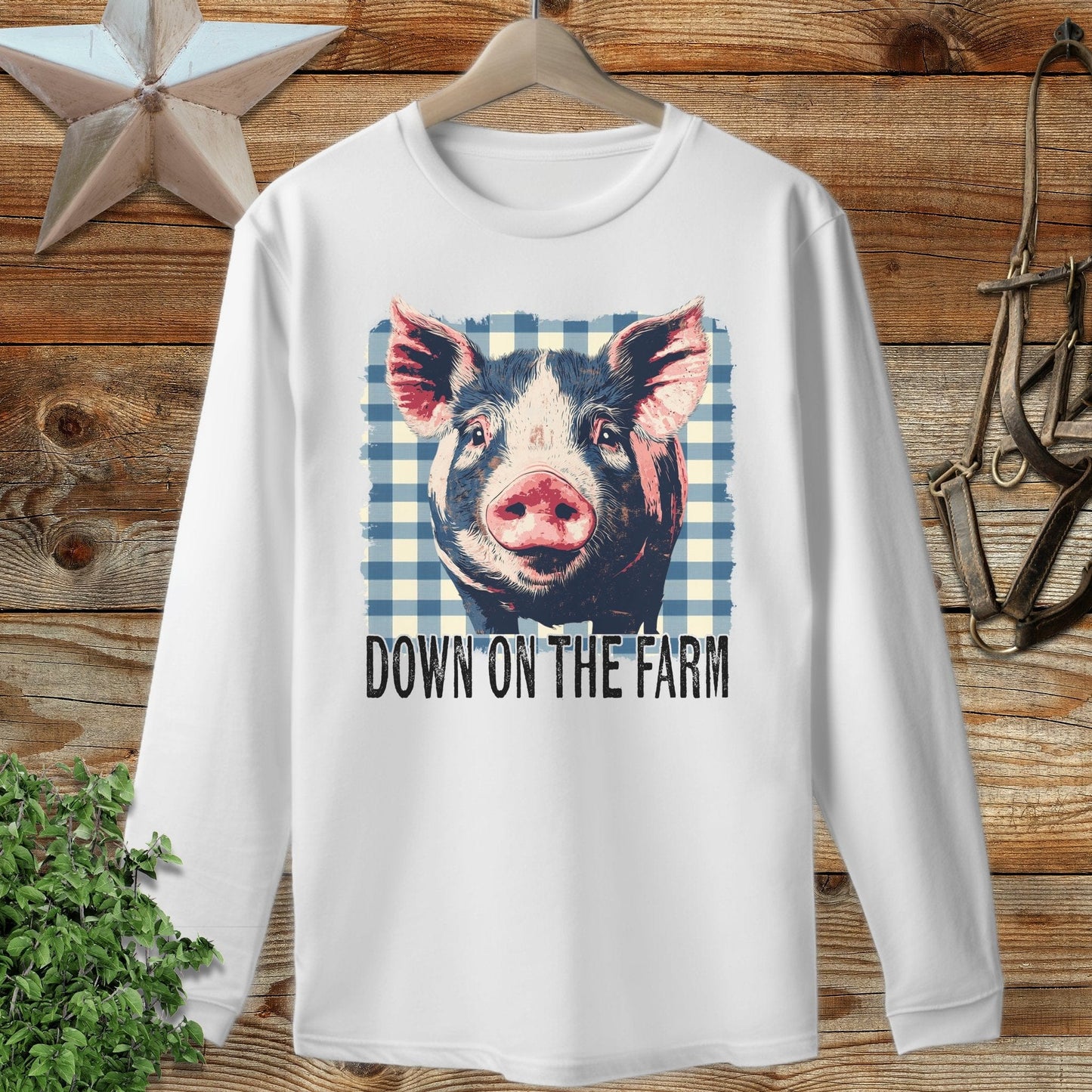 On the Farm Pig Long Sleeve Tee
