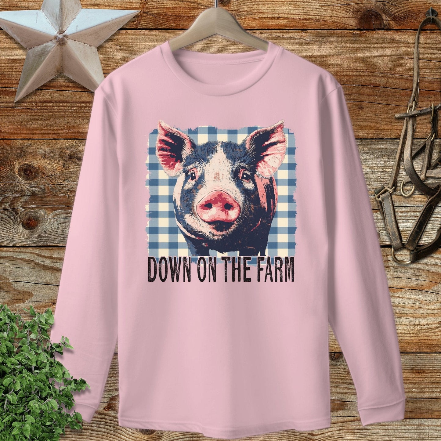 On the Farm Pig Long Sleeve Tee