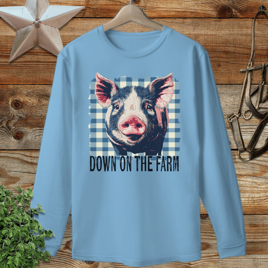 On the Farm Pig Long Sleeve Tee