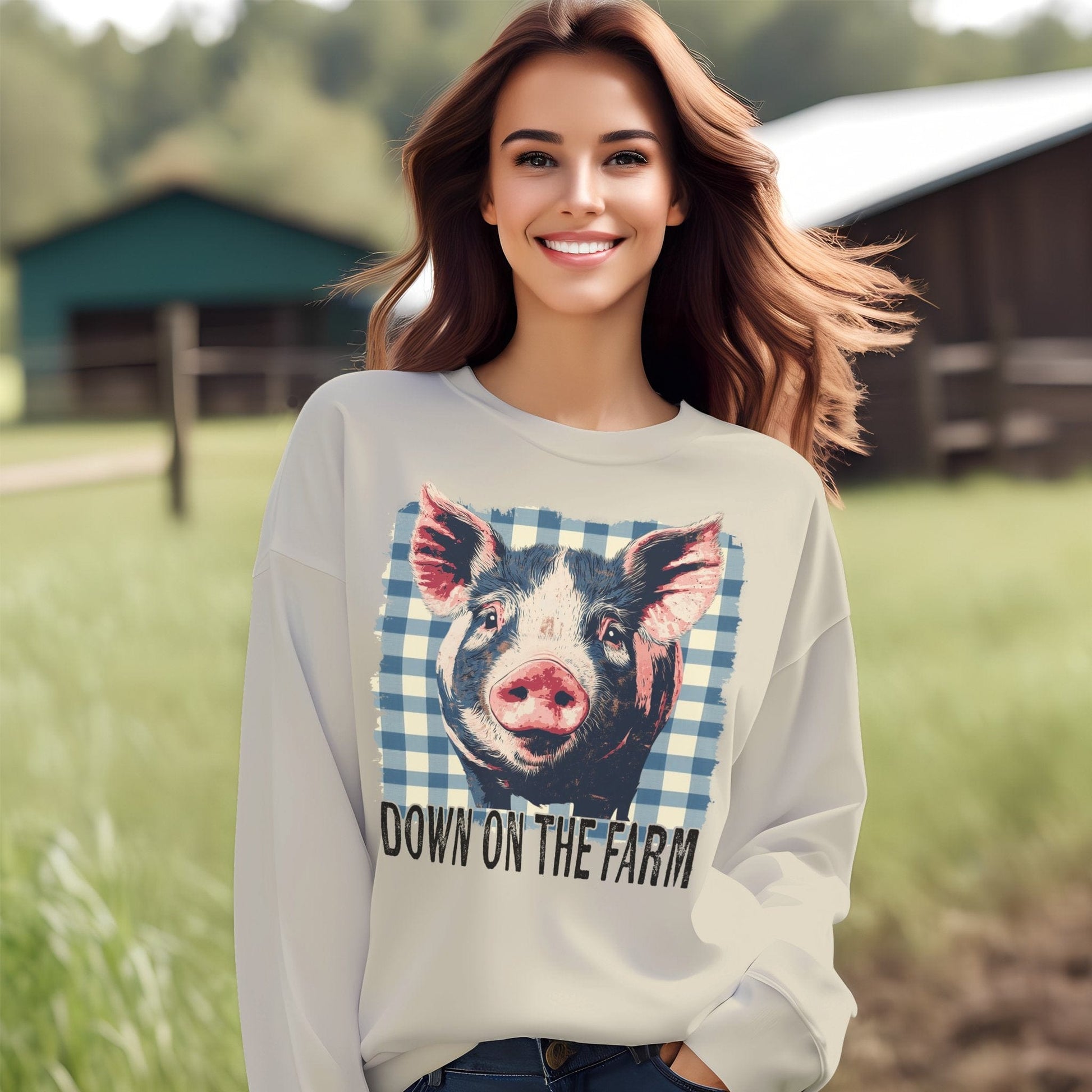 On the Farm Pig Sweatshirt