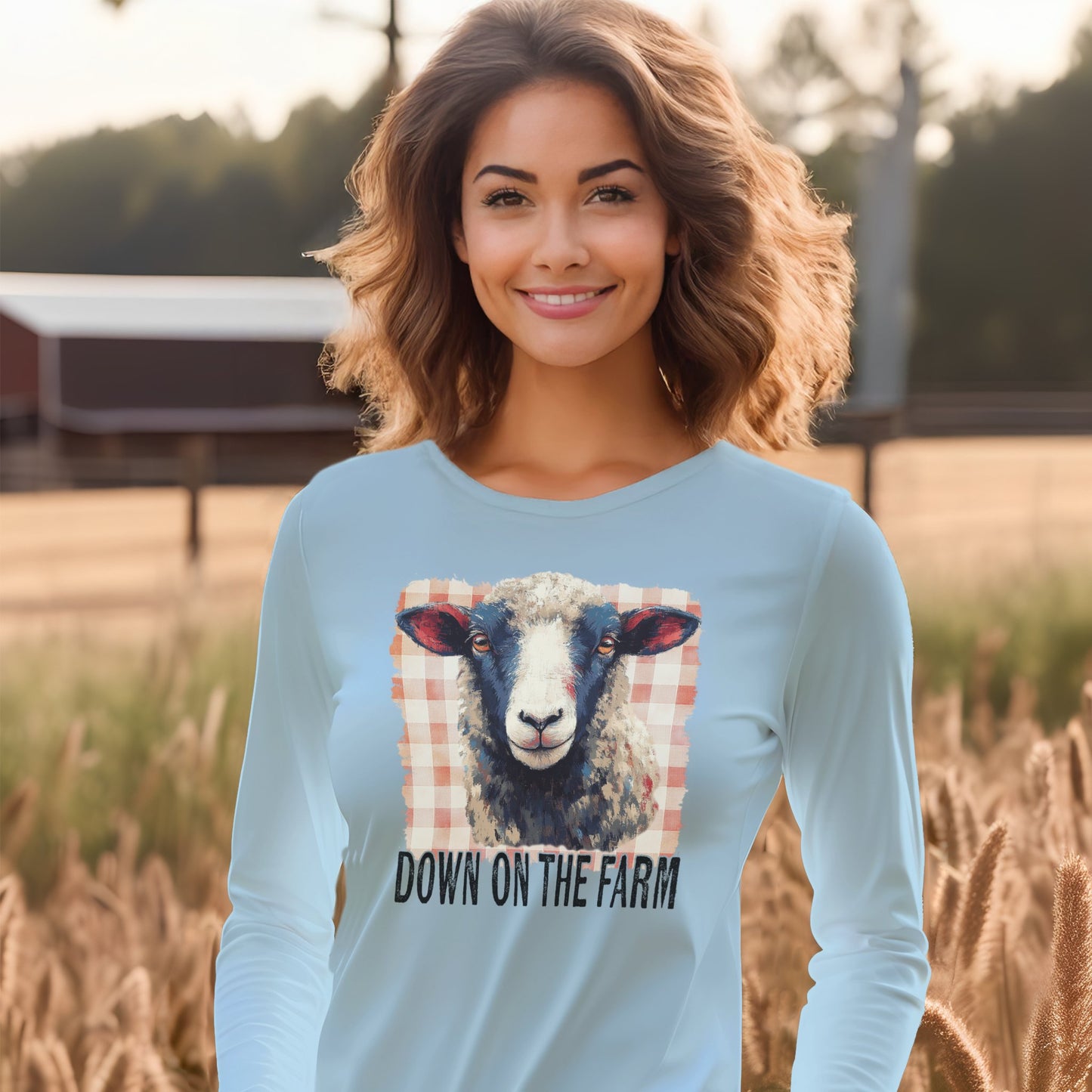 On the Farm Sheep Long Sleeve Tee
