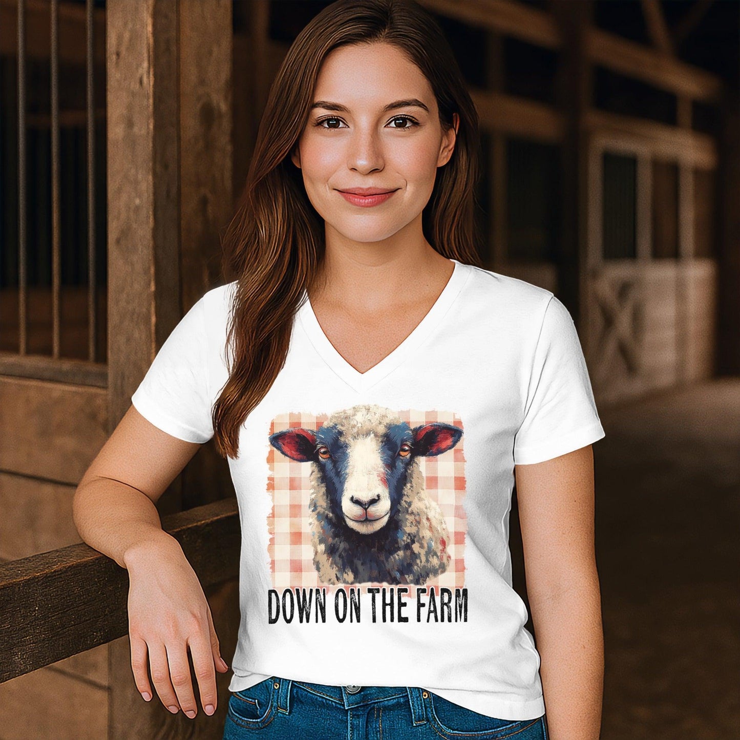 On the Farm Sheep V-neck