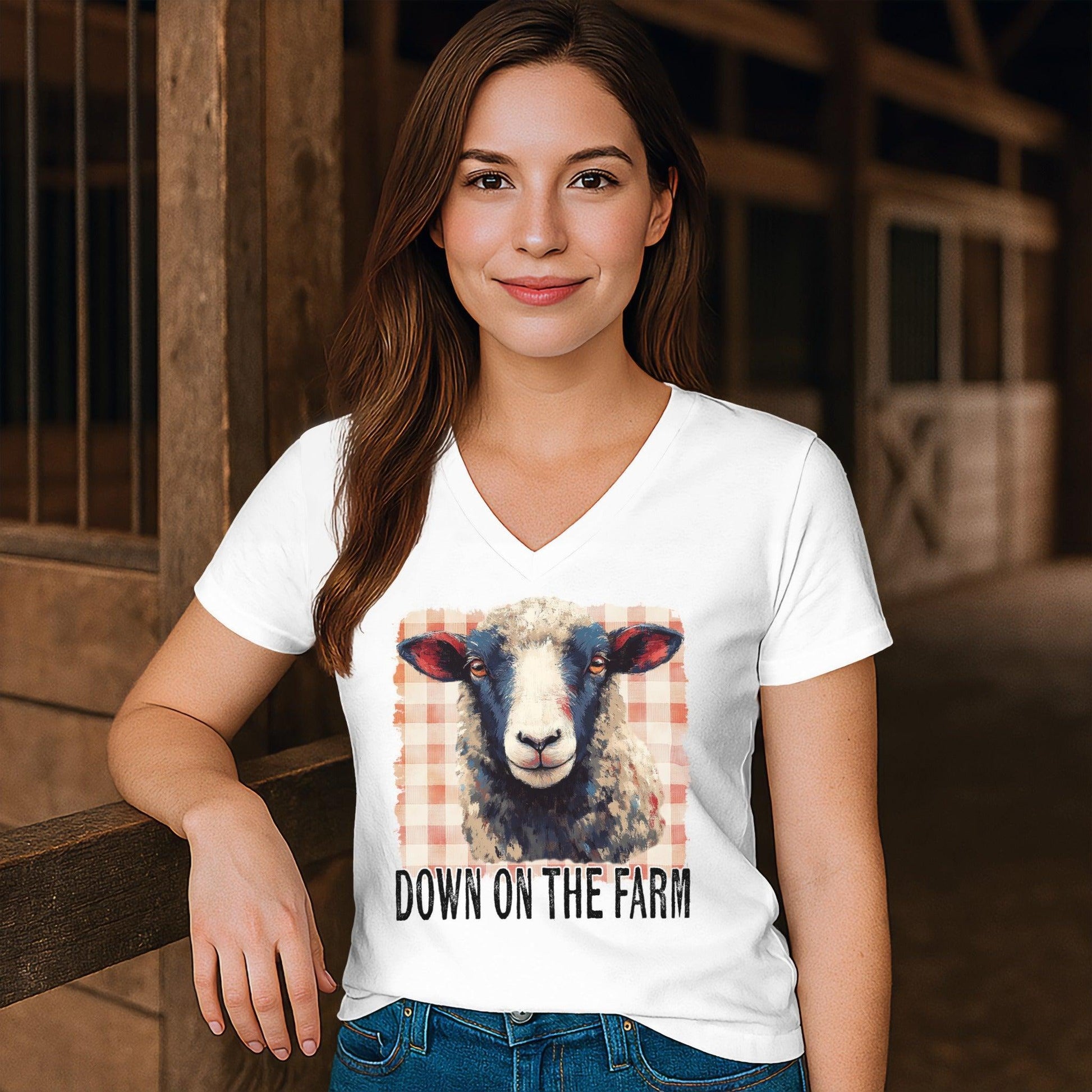 On the Farm Sheep V-neck