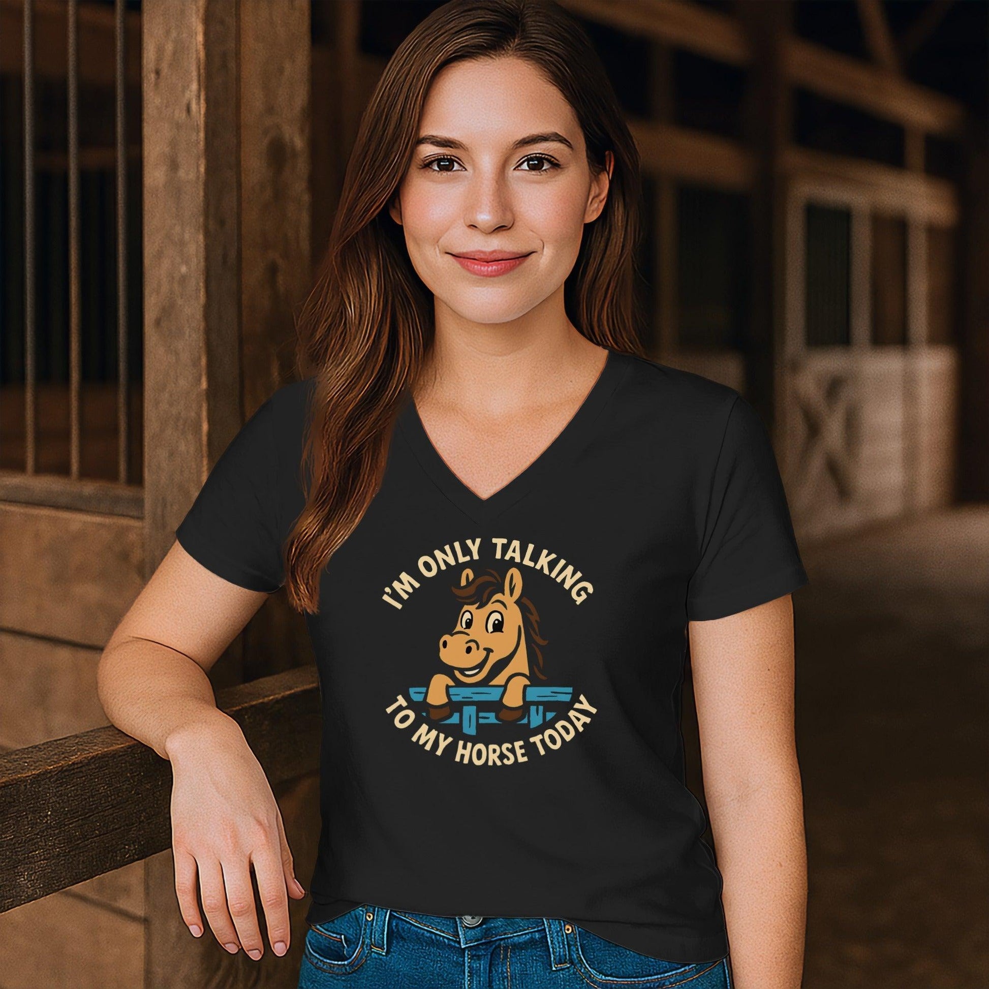 Only Talking to My Horse V-neck