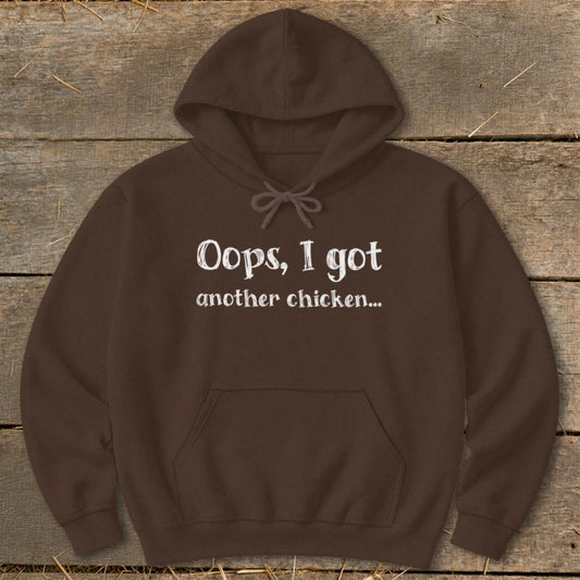 Oops Another Chicken Hoodie - Dark Chocolate