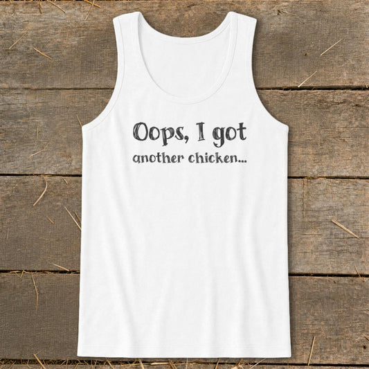 Oops Another Chicken Tank Top - White