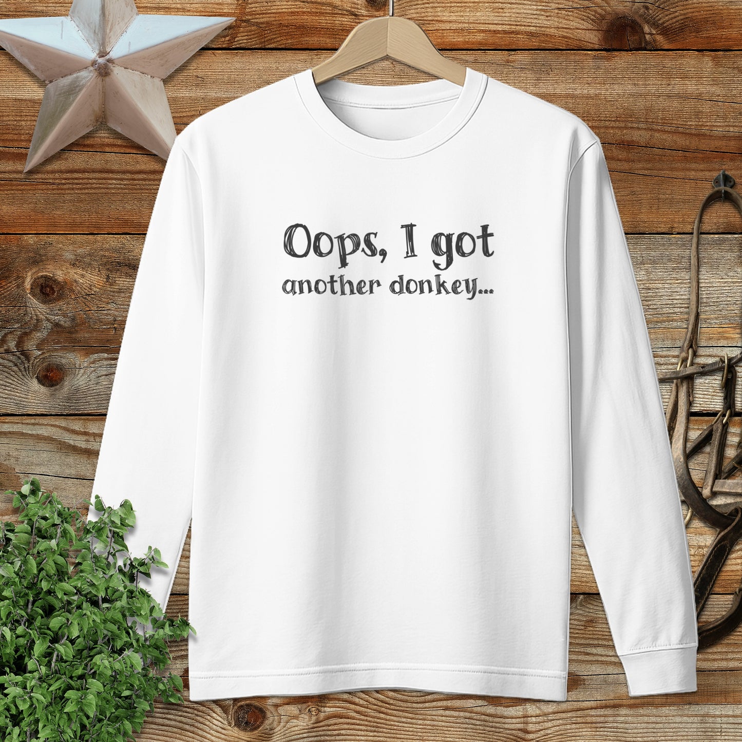 Oops Another Donkey Long Sleeve Tee