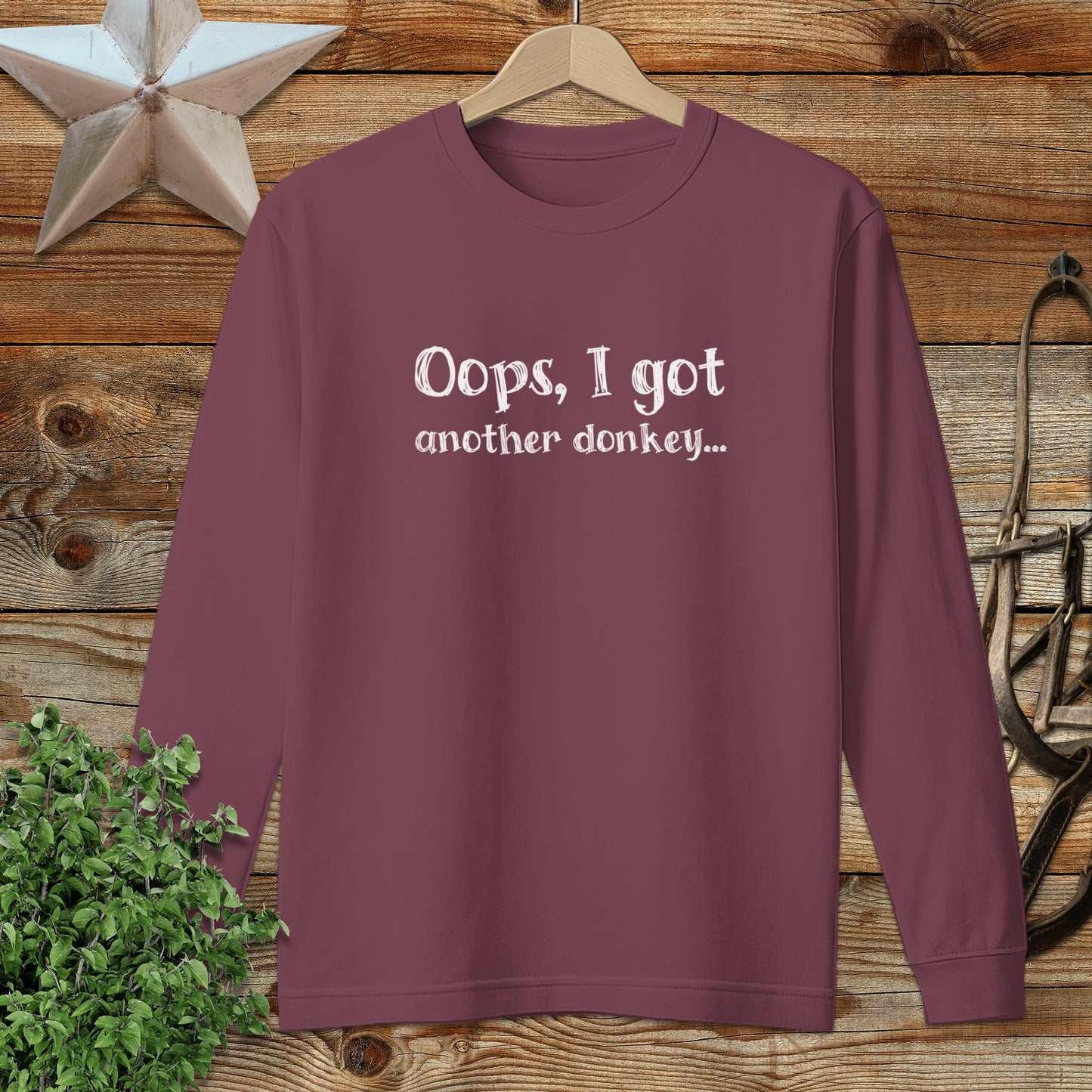 Oops Another Donkey Long Sleeve Tee