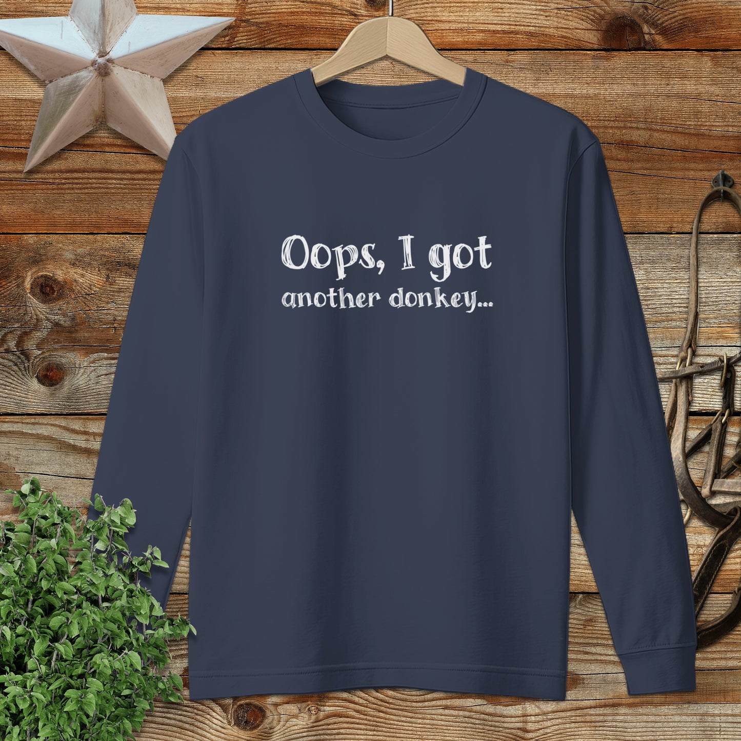 Oops Another Donkey Long Sleeve Tee