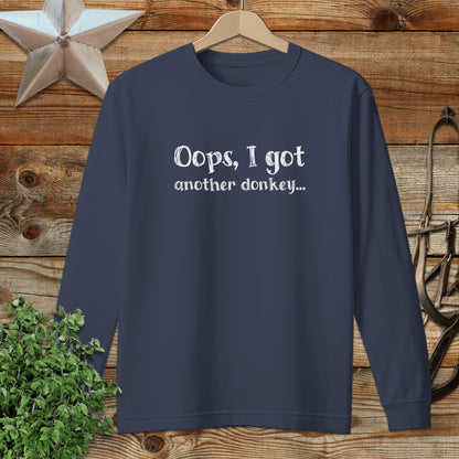 Oops Another Donkey Long Sleeve Tee