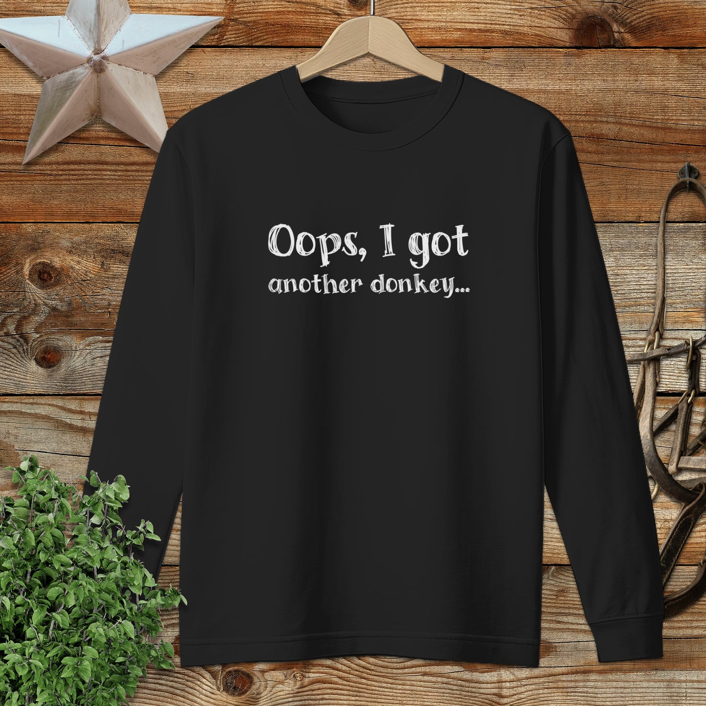 Oops Another Donkey Long Sleeve Tee