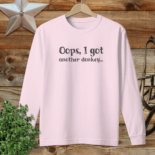 Oops Another Donkey Long Sleeve Tee