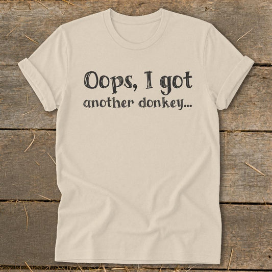 Oops Another Donkey Softstyle Tee - Sand