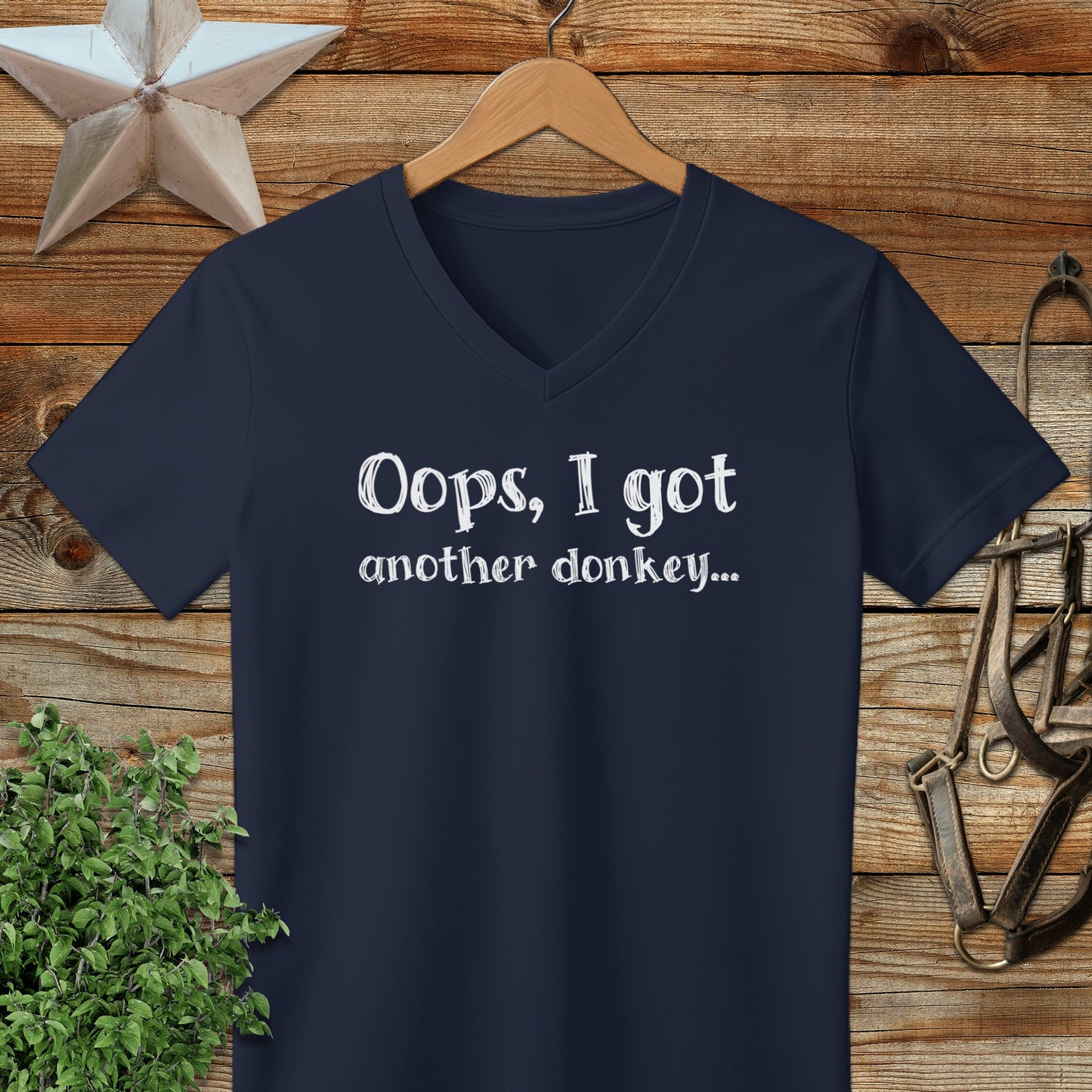 Oops Another Donkey V-neck