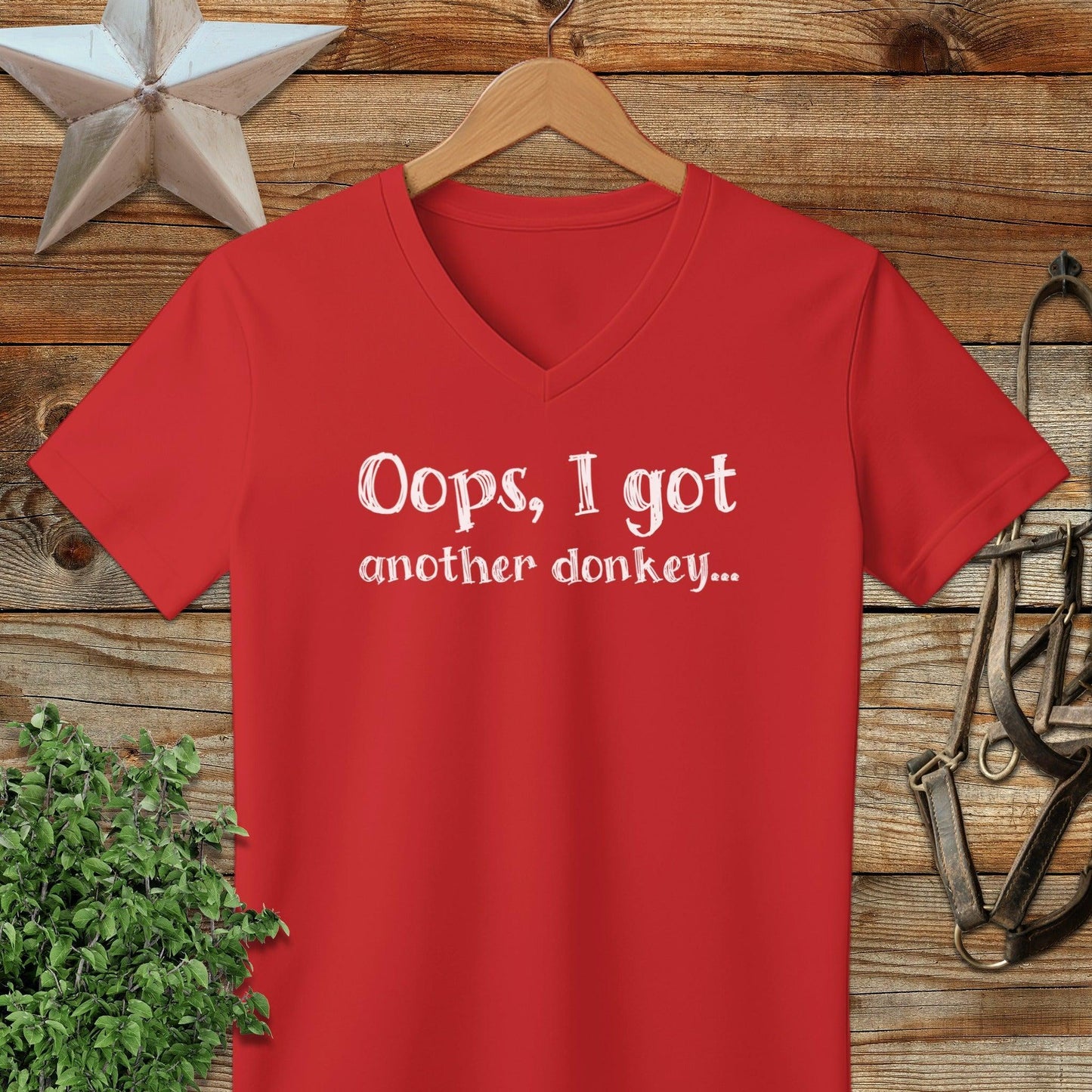 Oops Another Donkey V-neck