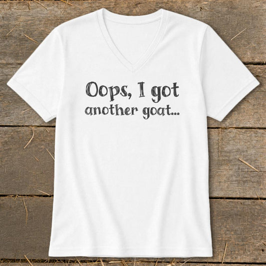 Oops Another Goat V-neck - White