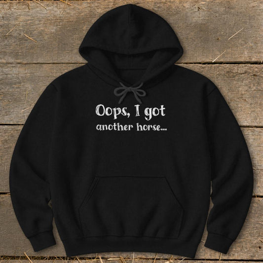 Oops Another Horse Hoodie - Black