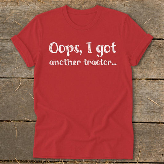 Oops Another Tractor Softstyle Tee - Red