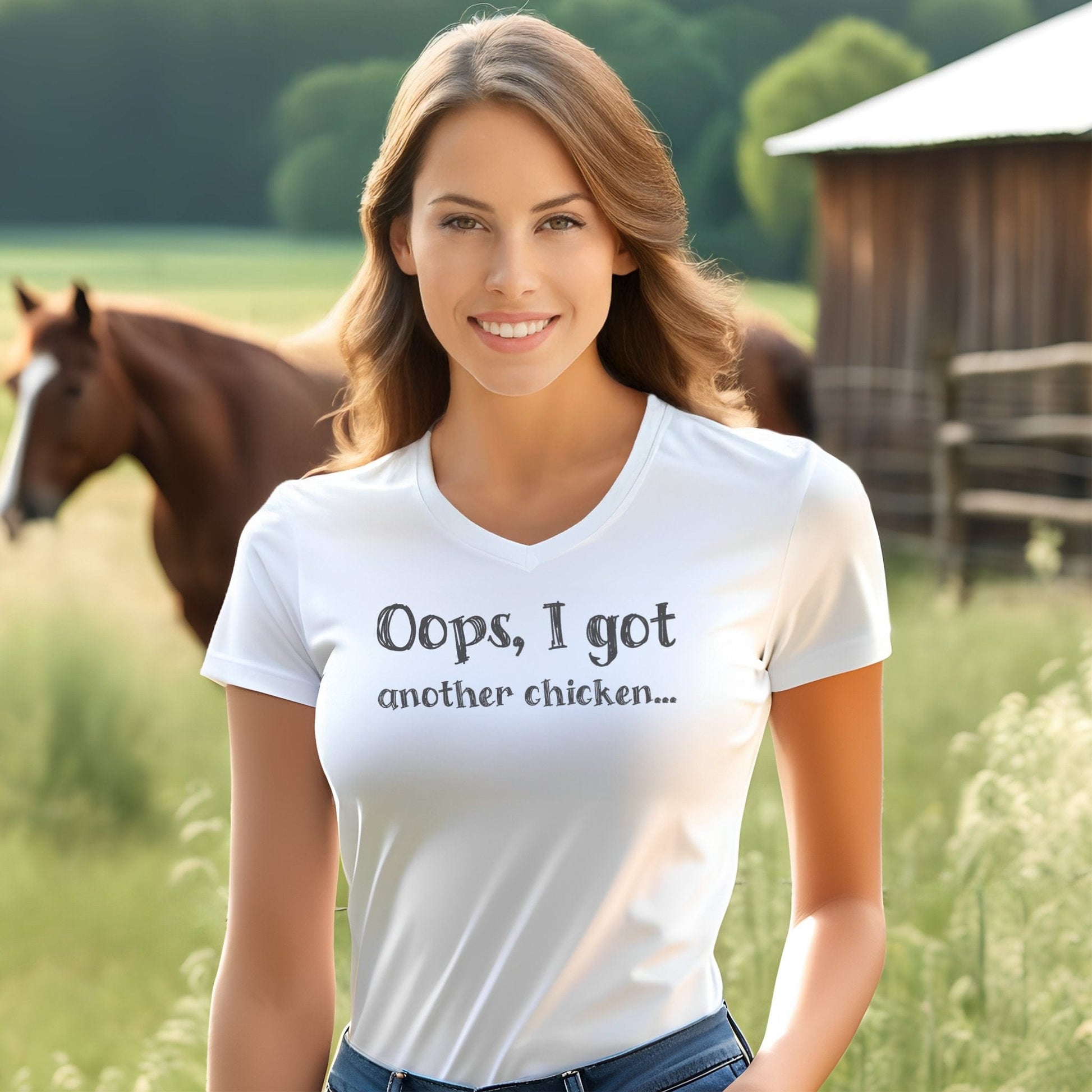 Oops Another Chicken V-neck