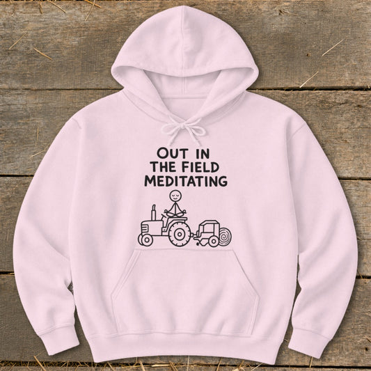 Out in the Field Meditating Hoodie
