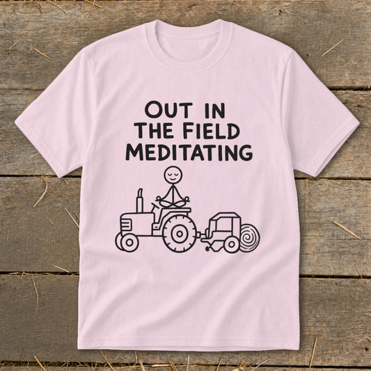 Out in the Field Meditating Youth Tee