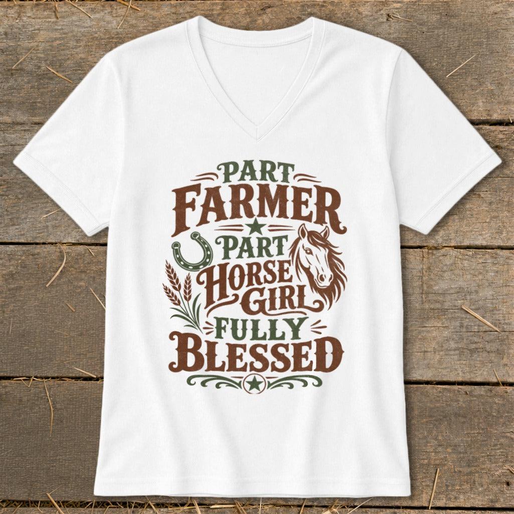 Part Farmer Part Horse Girl V-neck
