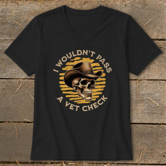 Pass a Vet Check V-neck - Black
