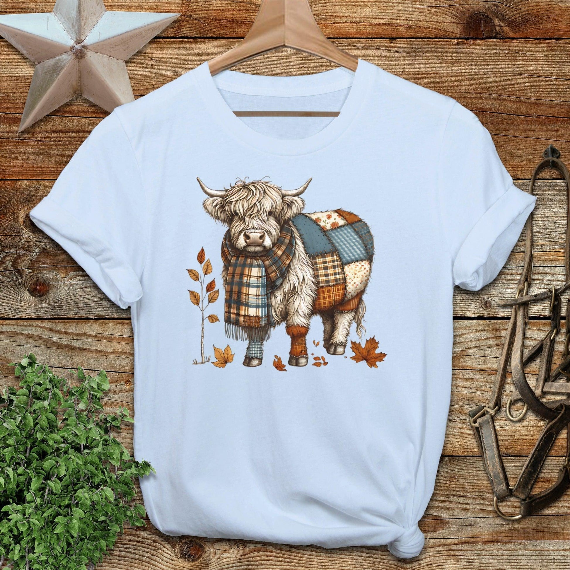 Patchwork Highland Cow Softstyle Tee