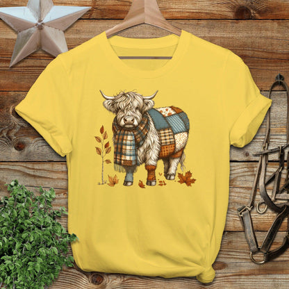 Patchwork Highland Cow Softstyle Tee