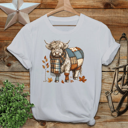 Patchwork Highland Cow Softstyle Tee