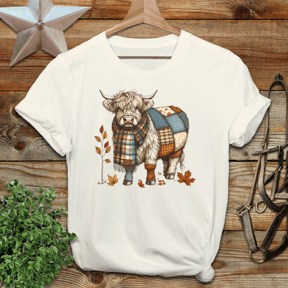 Patchwork Highland Cow Softstyle Tee