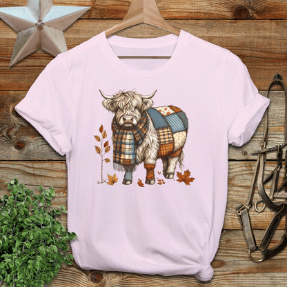 Patchwork Highland Cow Softstyle Tee