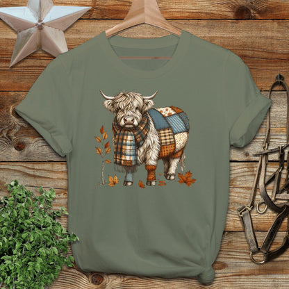 Patchwork Highland Cow Softstyle Tee