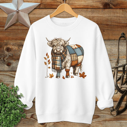 Patchwork Highland Cow Sweatshirt