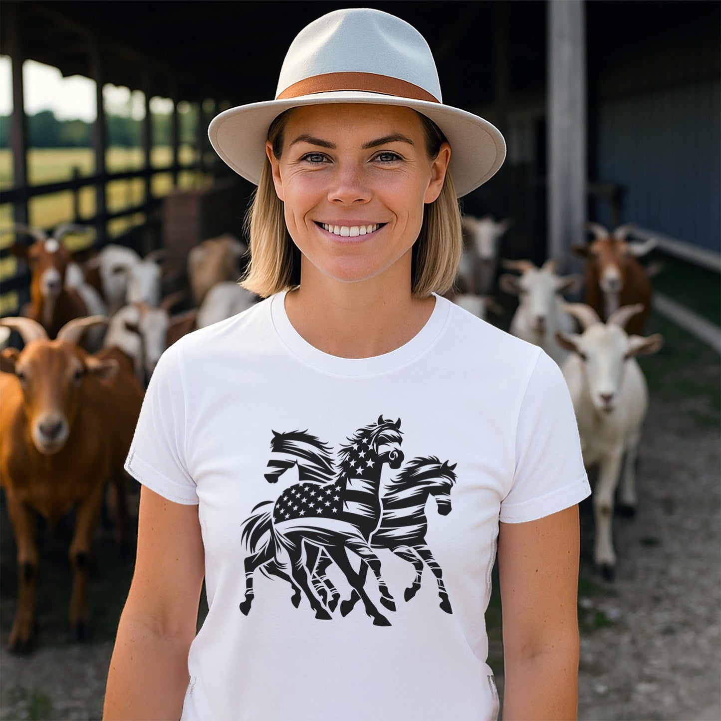 Patriotic Grace Horses T-shirt