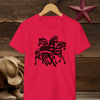 Patriotic Grace Horses T-shirt (Youth)