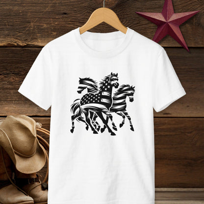 Patriotic Grace Horses T-shirt (Youth)