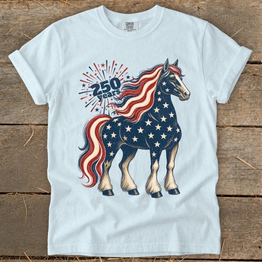 Patriotic Horse 250 Years Signature Tee