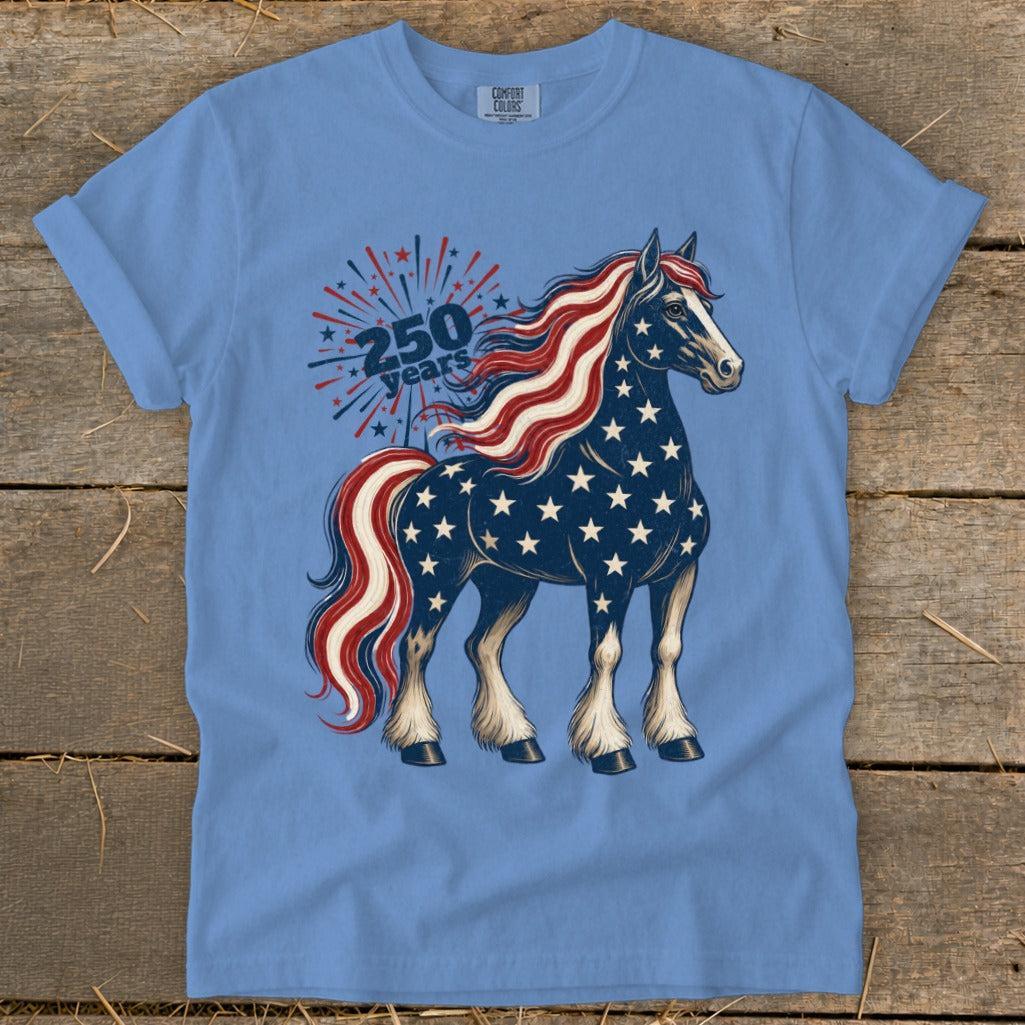 Patriotic Horse 250 Years Signature Tee