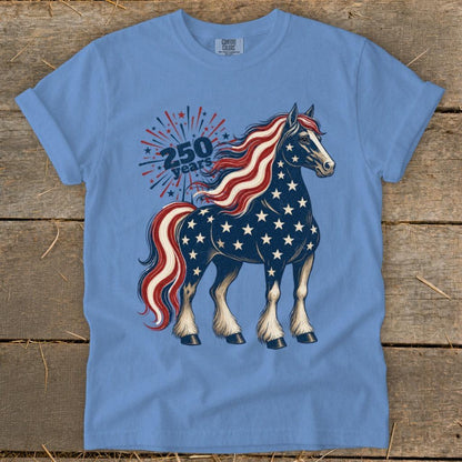 Patriotic Horse 250 Years Signature Tee