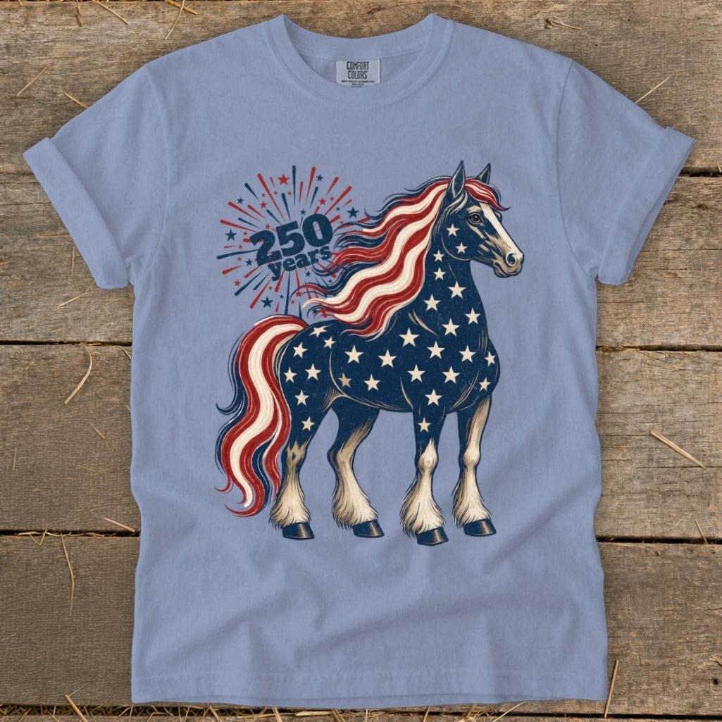 Patriotic Horse 250 Years Signature Tee