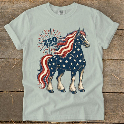 Patriotic Horse 250 Years Signature Tee