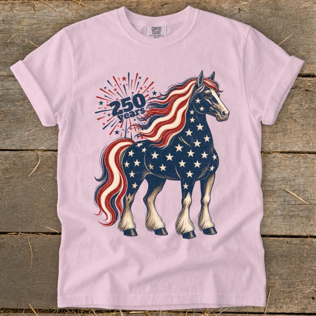 Patriotic Horse 250 Years Signature Tee