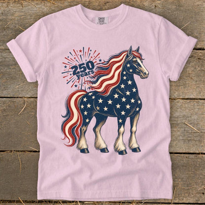 Patriotic Horse 250 Years Signature Tee