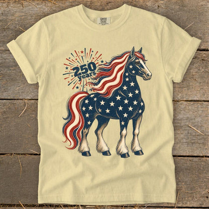 Patriotic Horse 250 Years Signature Tee